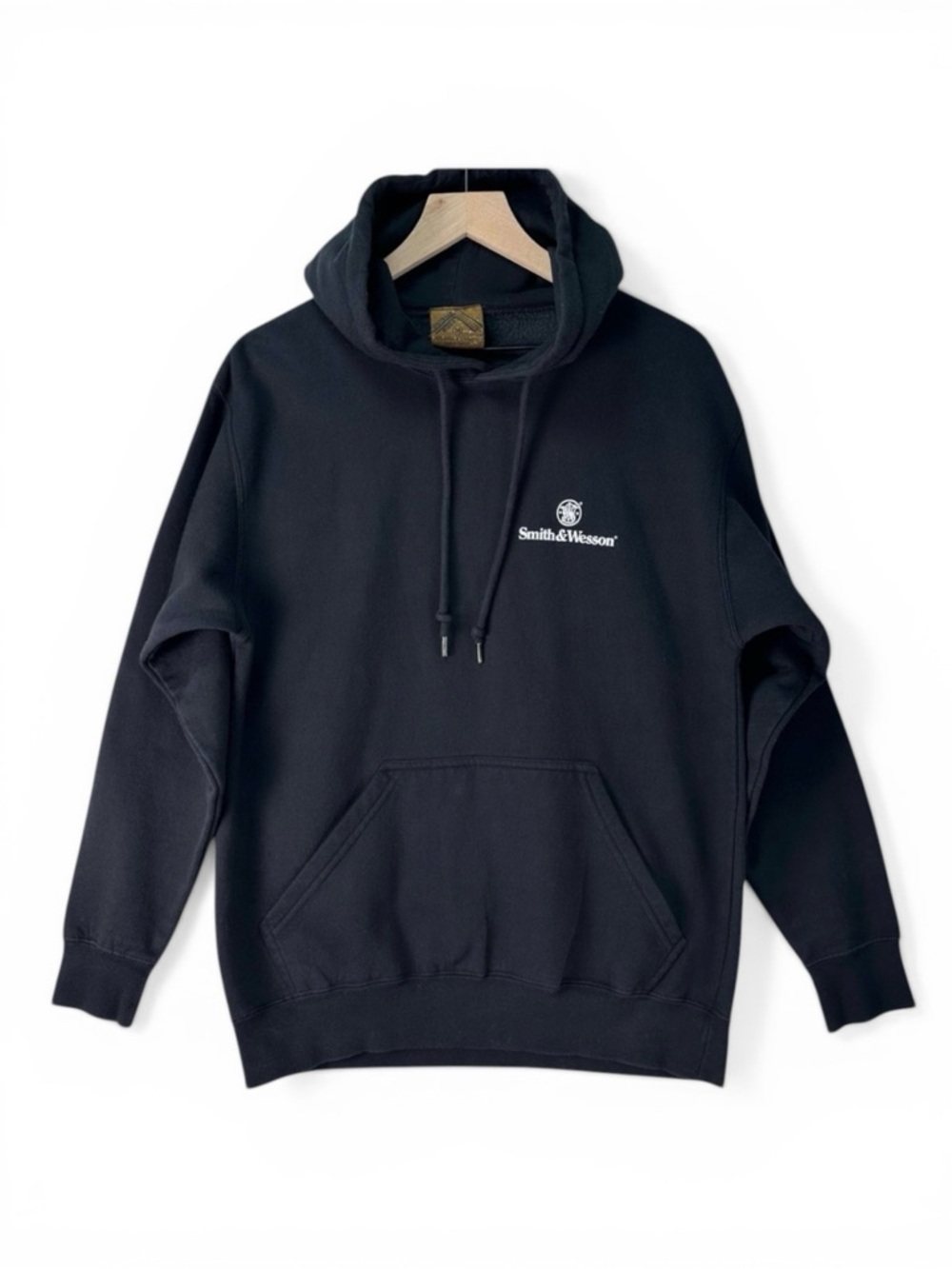 Smith‎ and Wesson Black Hoodie Sweatshirt Mens Size Medium Pullover Hooded